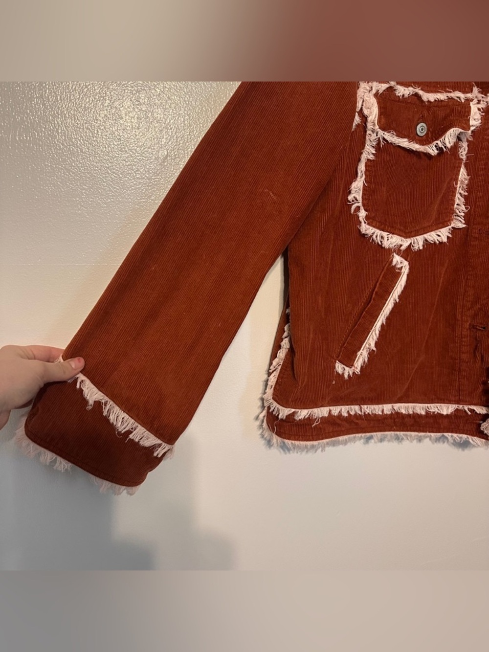 Free People Heartland Workwear Corduroy Jacket size XL Brown - Picture 5 of 8